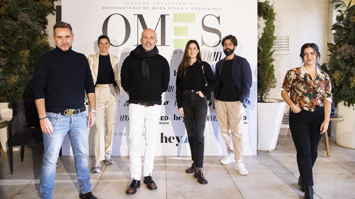 Álvaro Castellón, Marta Ortiz, Arnaud Maillard, Gala González, Moisés Nieto y Almudena Tirado en el segundo encuentro de OMES, organizado por Woman, por la agencia Hey y con la colaboración de IED Madrid.