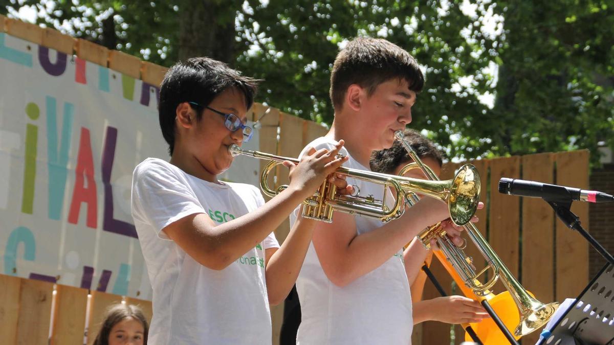Alumnes de Música de l’Est, participant al Festivalot, aquest maig passat.