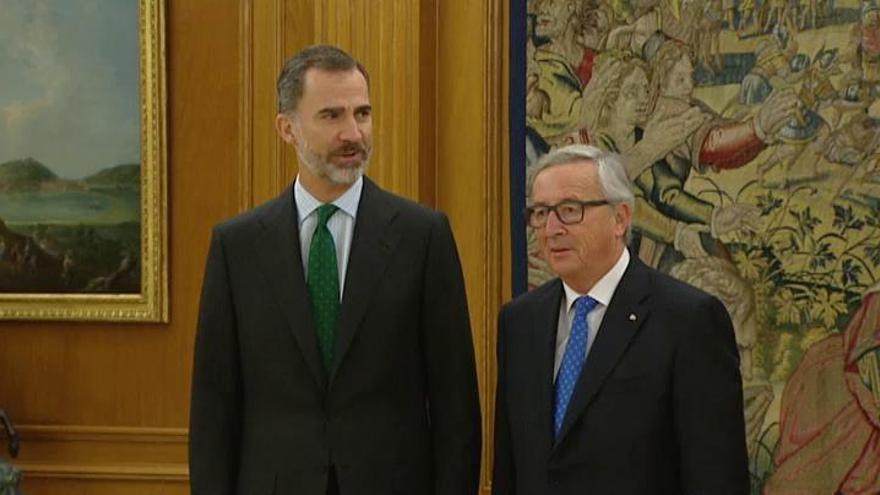 El Rey recibe en la Zarzuela a Juncker