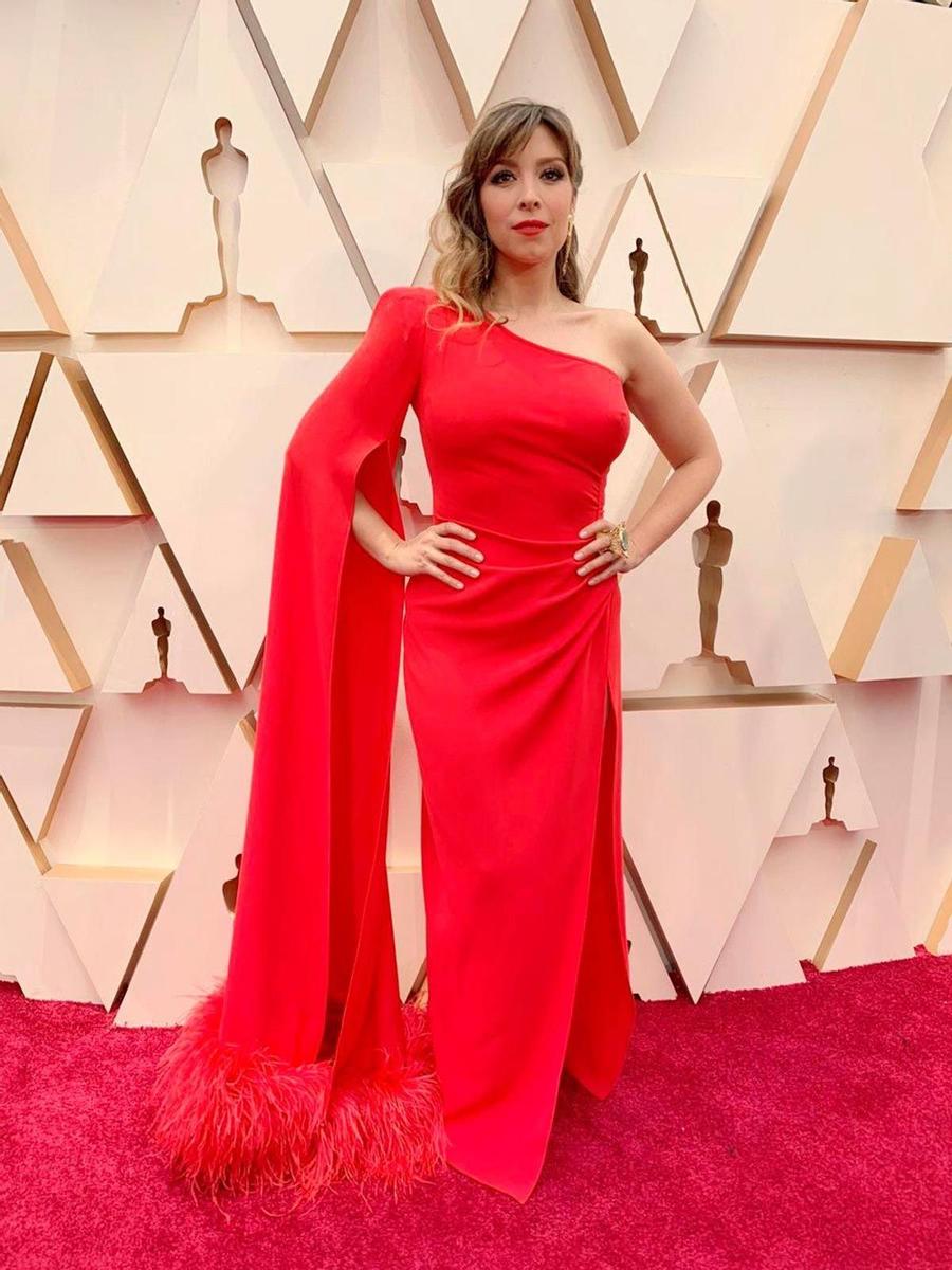 Gisela, con un vestido rojo en los Oscar 2020
