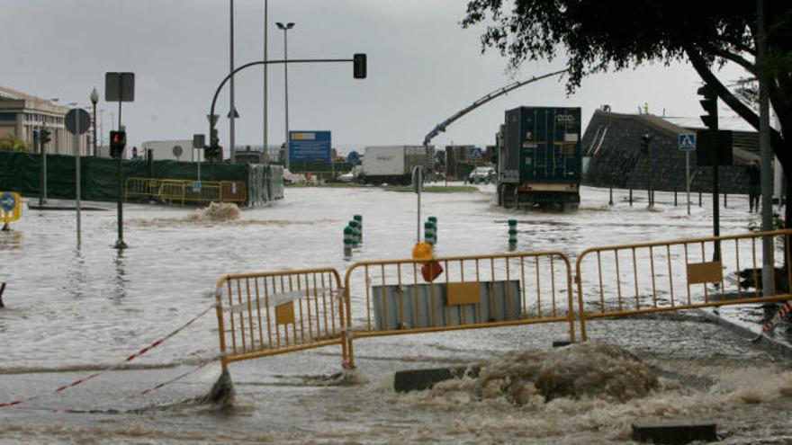 Lluvias torrenciales en Santa Cruz de Tenerife.