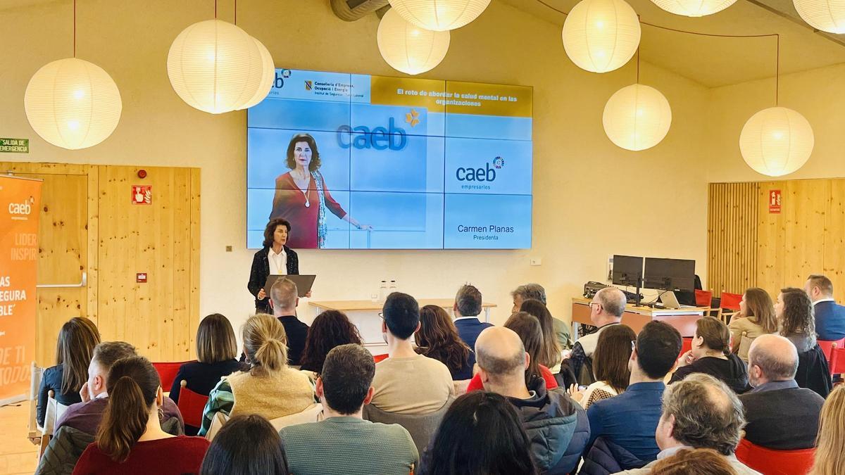 Carmen Planas durante la jornada de esta mañana.