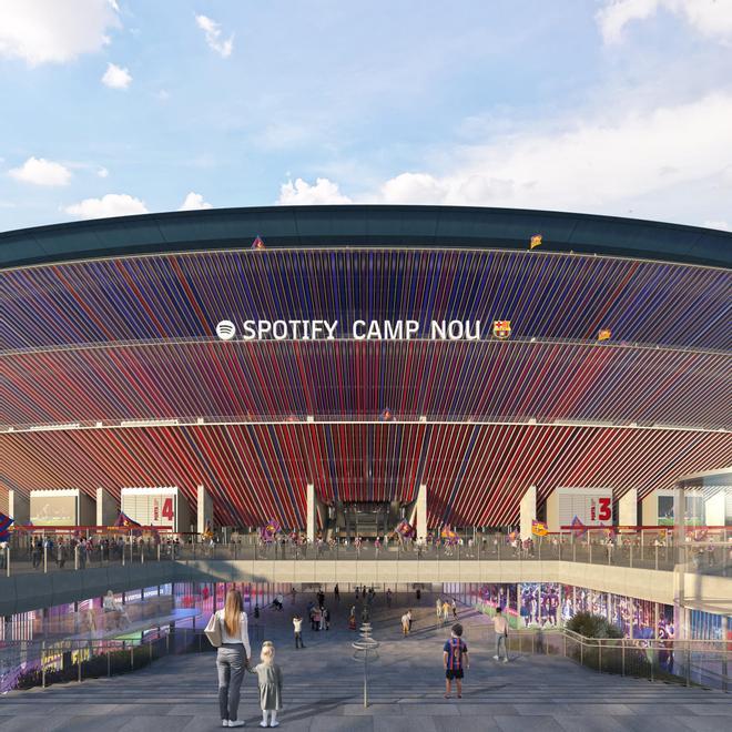 Así serán los accesos al Camp Nou Spotify en dos niveles