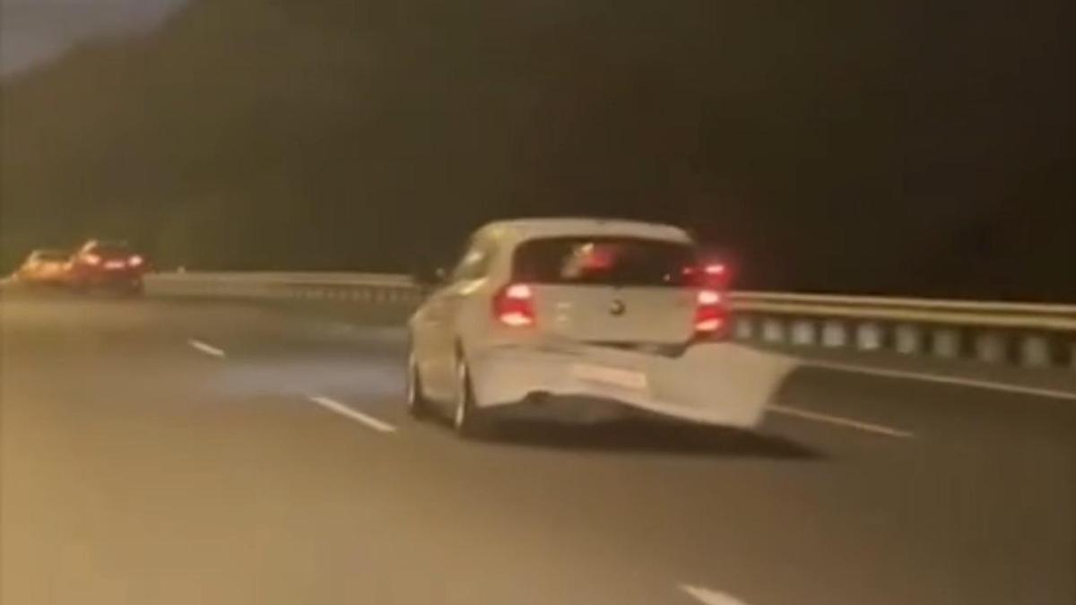 Peligro en carretera durante la noche en Gran Canaria
