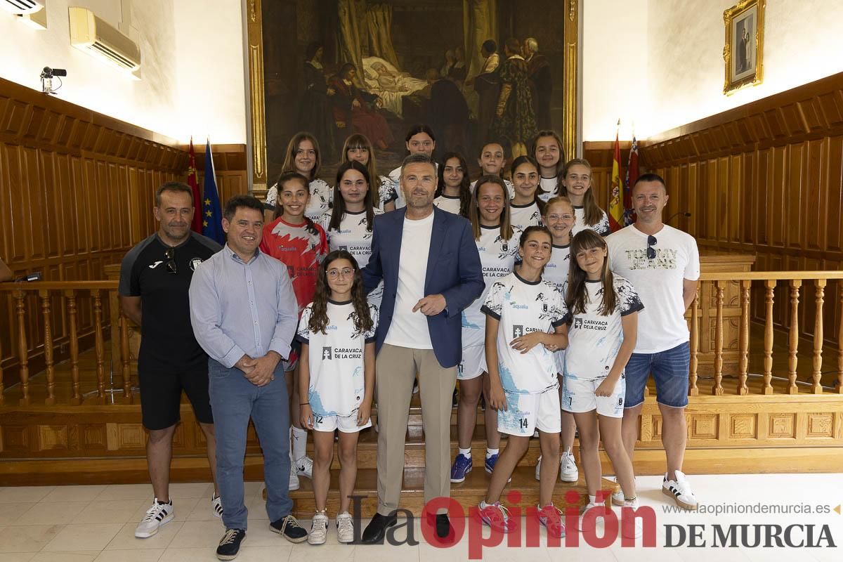 Recepción de los equipos de fútbol de las Escuelas Municipales de Caravaca que han conseguido ascenso