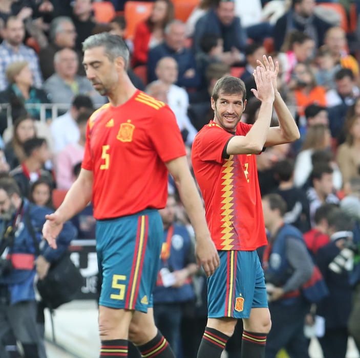 El partido Leyendas del Valencia CF - Selección Española