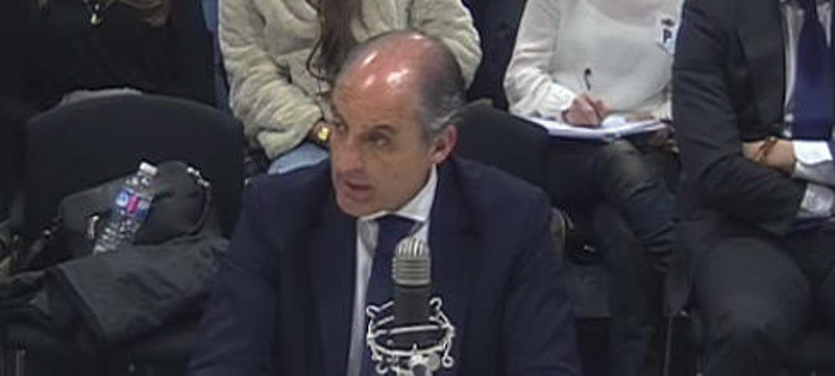 Camps durante su declaración en la Audiencia Nacional.