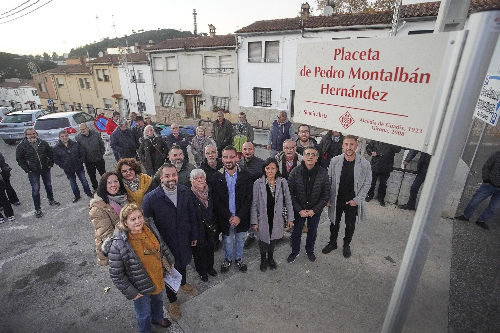 Un espai a Vila-roja rep el nom sindicalista Pedro Montalbán