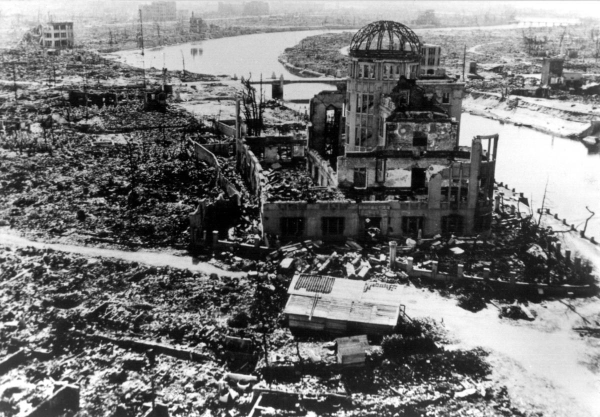 La destrucción de Hiroshima tras la caída de la bomba nuclear