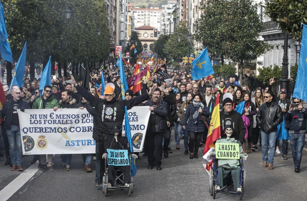 Manifestación de policías en Asturias