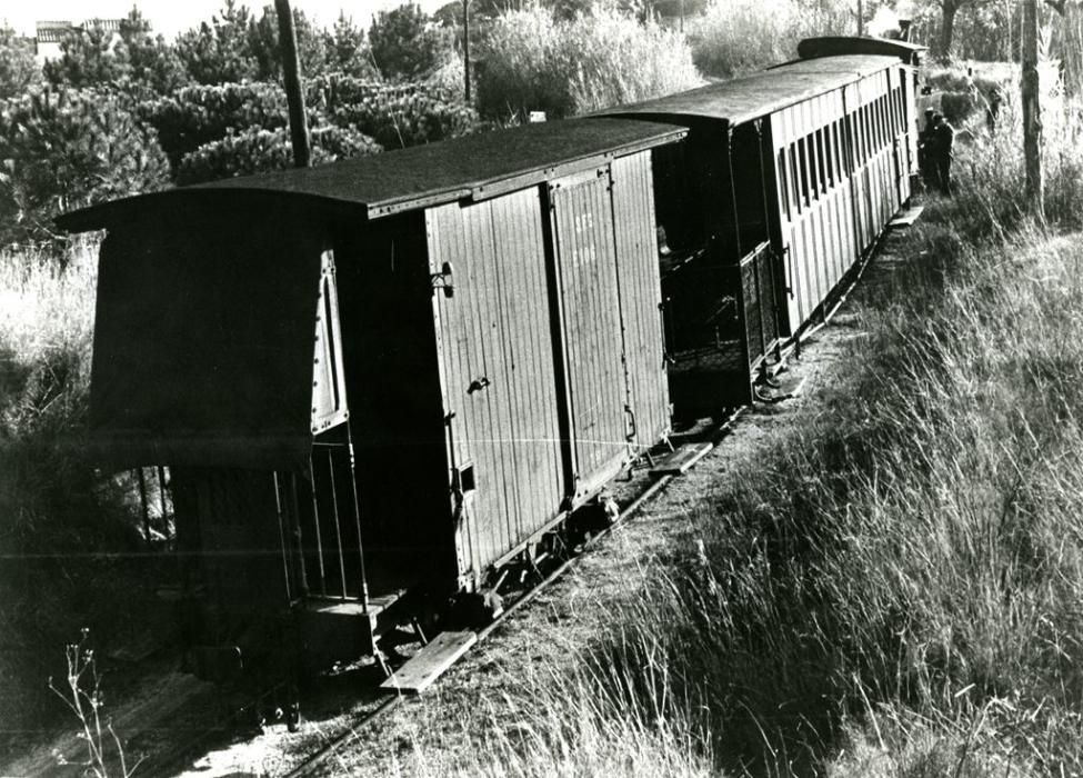 Tren de Sant Feliu a Girona cap als anys seixanta.