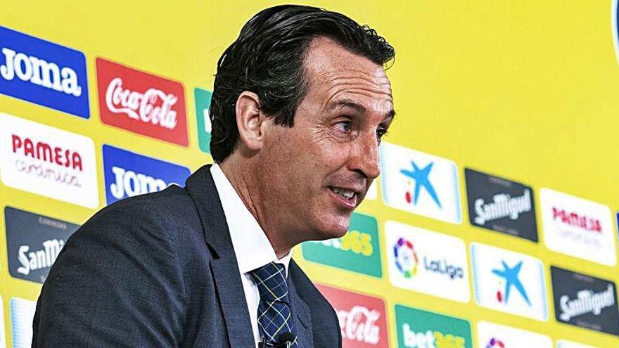 Una imagen de la presentación de Unai Emery en La Cerámica