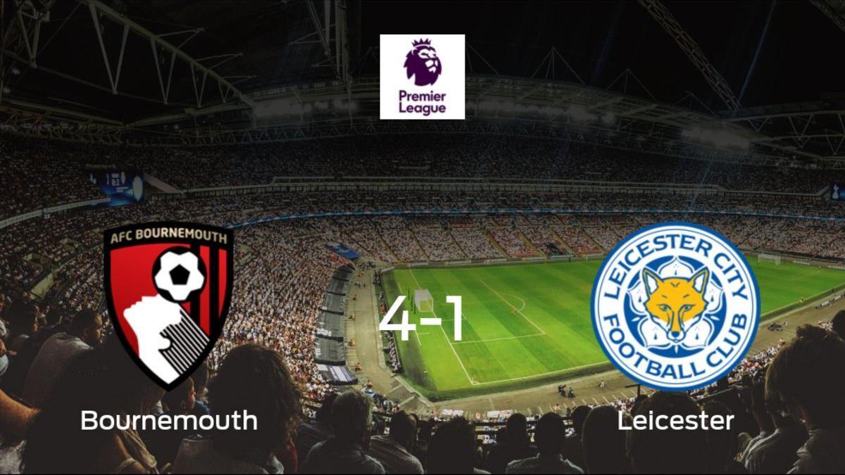 Goleada del Bournemouth frente el Leicester City (4-1)