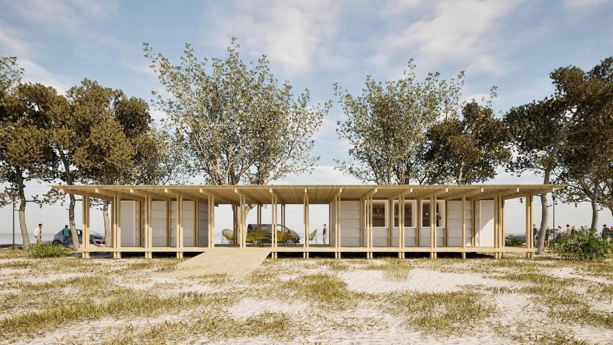 Infografía del chiringuito premiado por la Xunta.