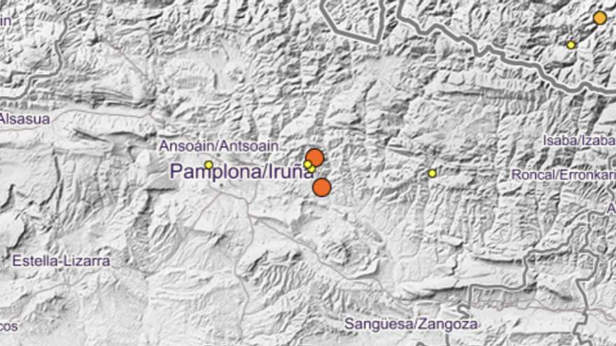 Registrats dos terratrèmols a Navarra de 4 i 3,1 graus