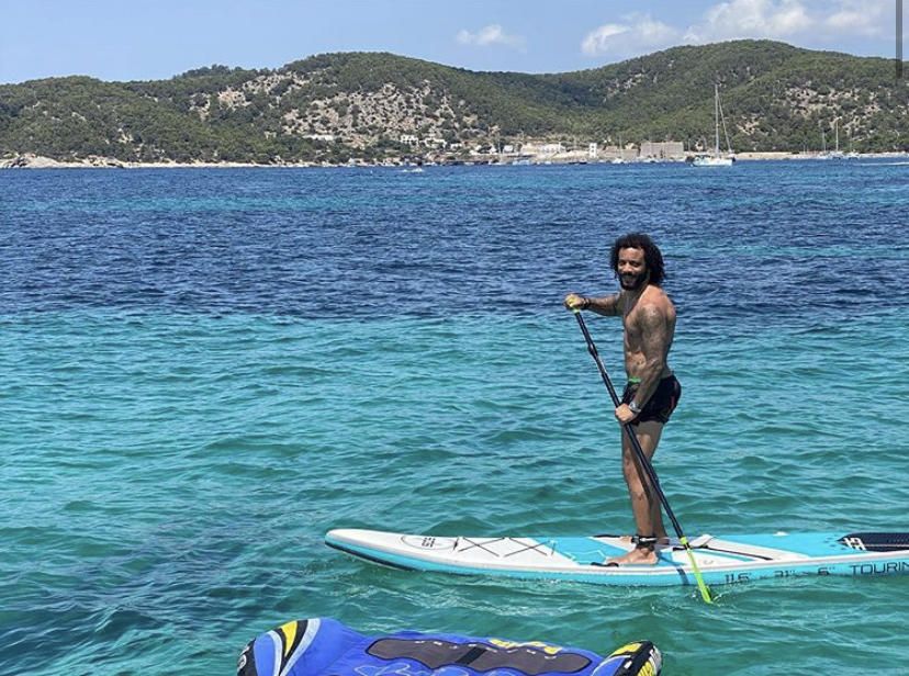 El madridista Marcelo Vieira de vacaciones en Ibiza.