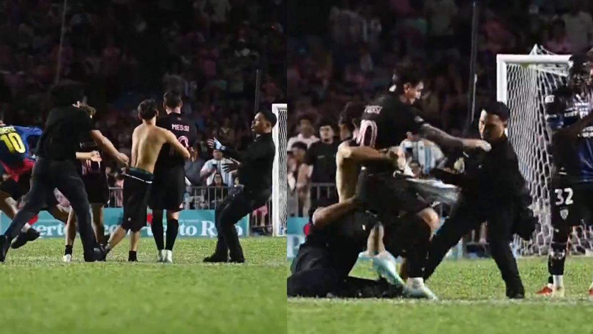 El astro argentino fue derribado por un aficionado que le quería pedir su camiseta