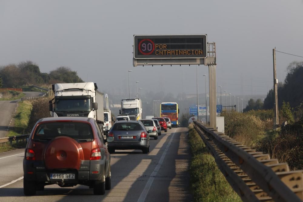 Contaminación y restricciones al tráfico en la zona central de Asturias