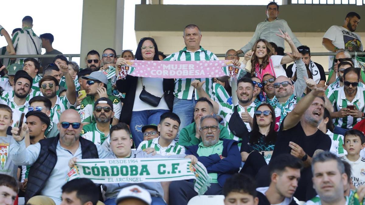 Aficionados del Córdoba CF este domingo, en el partido ante el Málaga CF.