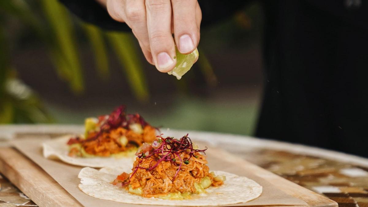 Taco de cochinita pibil de La Terraza del Pulitzer