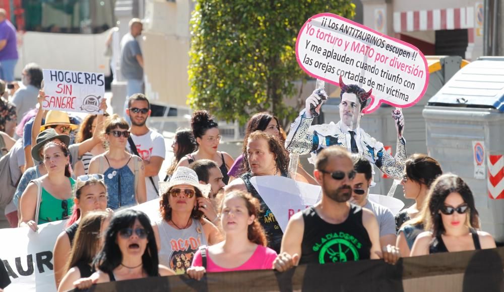 La manifestación organizada por la Asociación Animalista arrancó en la Plaza de la Estrella, finalizando en la Plaza del Ayuntamiento