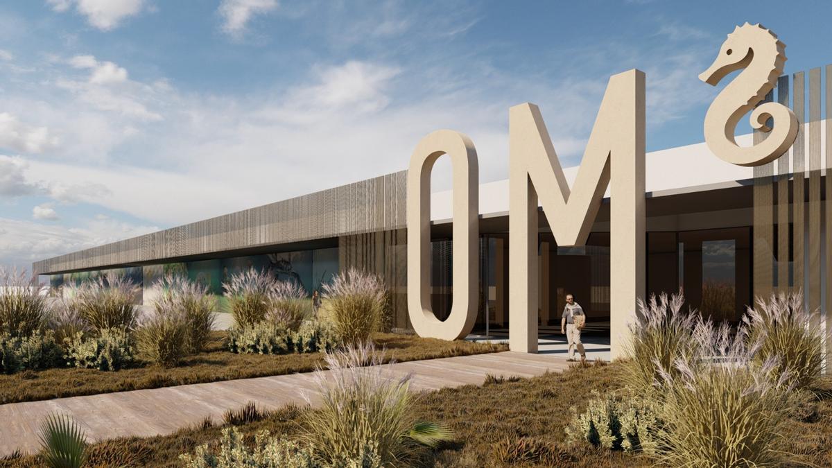 Recreación del exterior del nuevo centro para la recuperación de especies del Mar Menor (OM2).