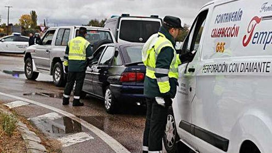 Uno de los controles realizados en Zamora.