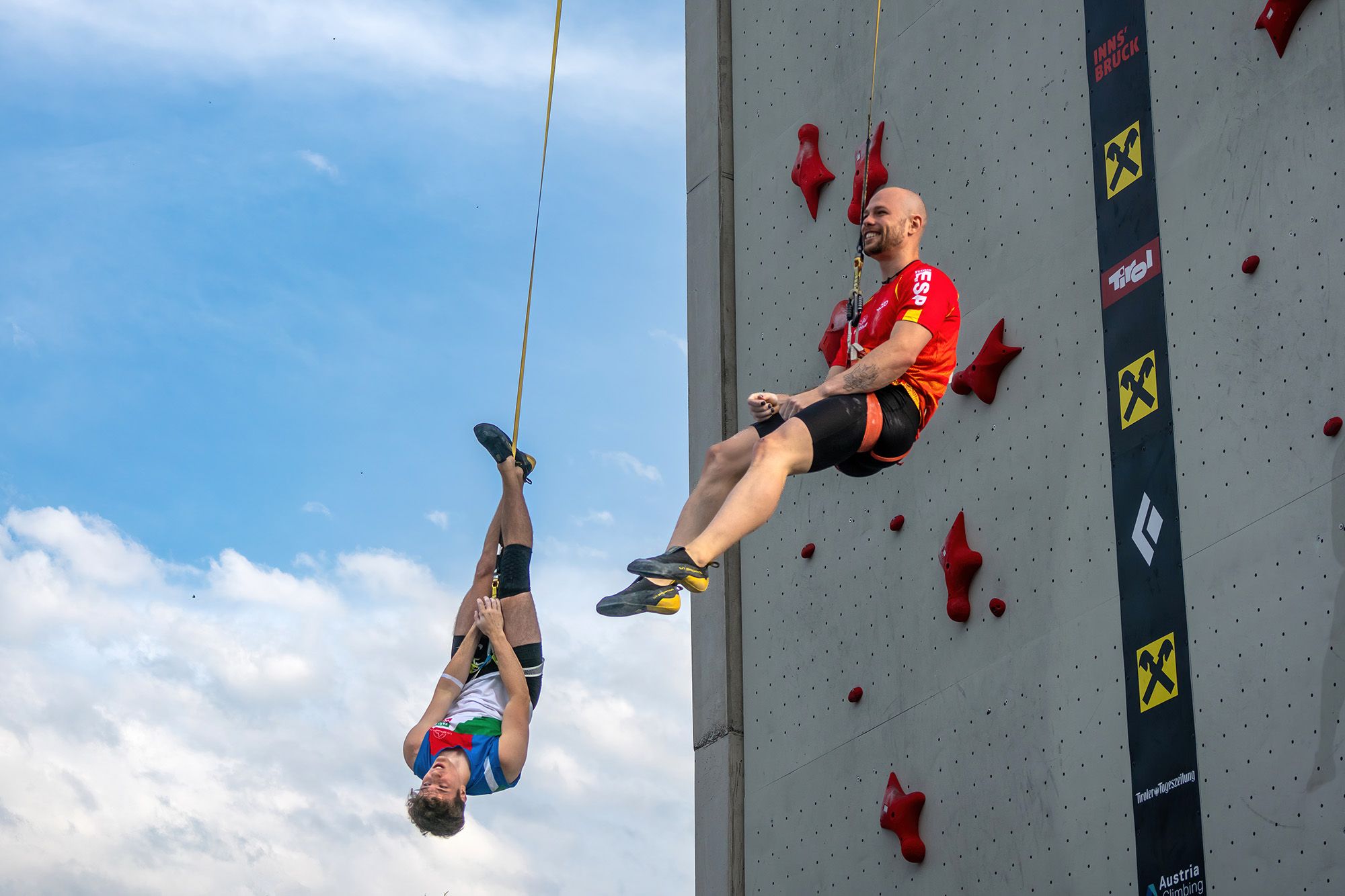 Erik Noya, con el equipo de la selección española.