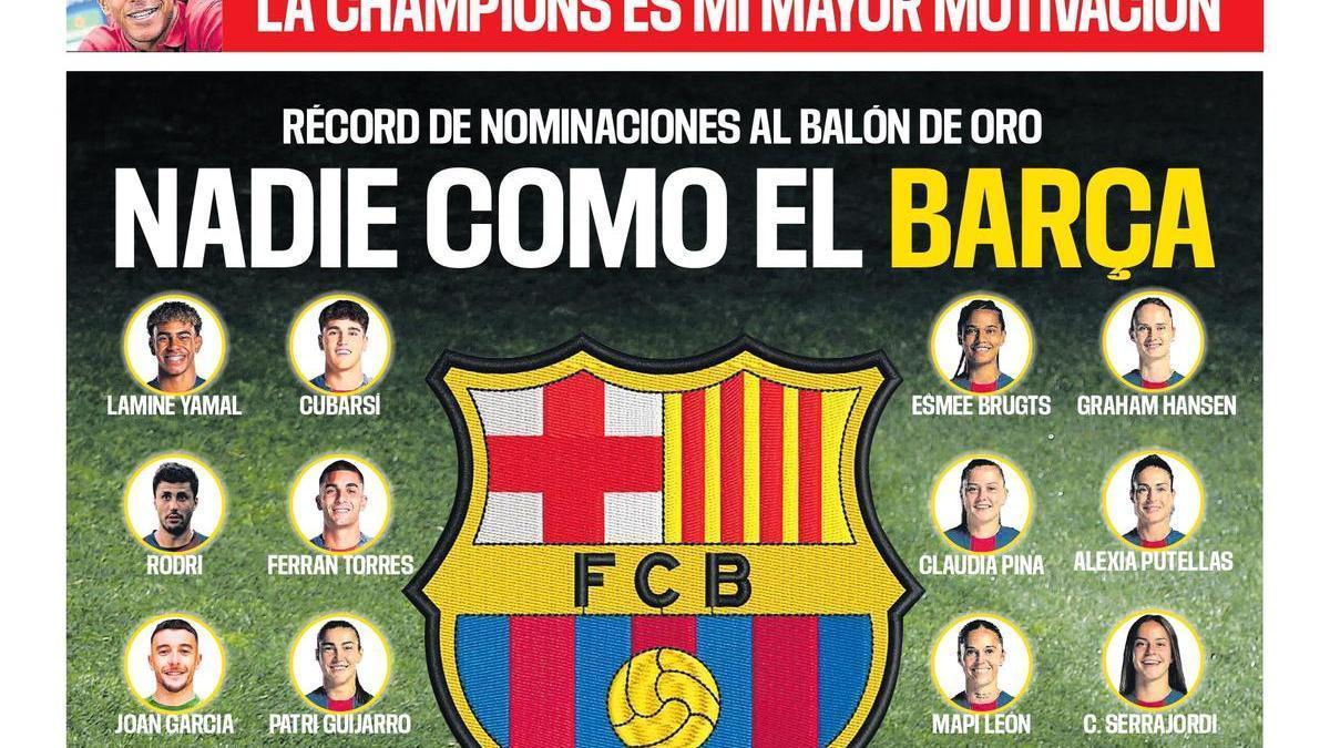 Esta es la portada de SPORT de hoy, 9 de septiembre de 2026