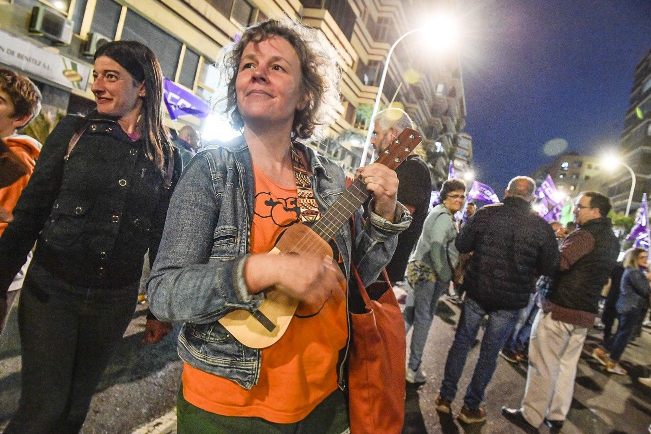 La manifestación del 8M en Las Palmas de Gran Canaria, en imágenes