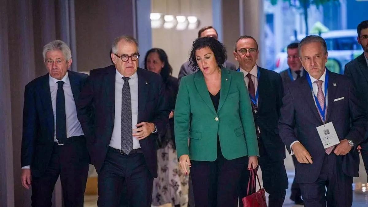 Romero a su llegada a la Jornada dels Economistes.