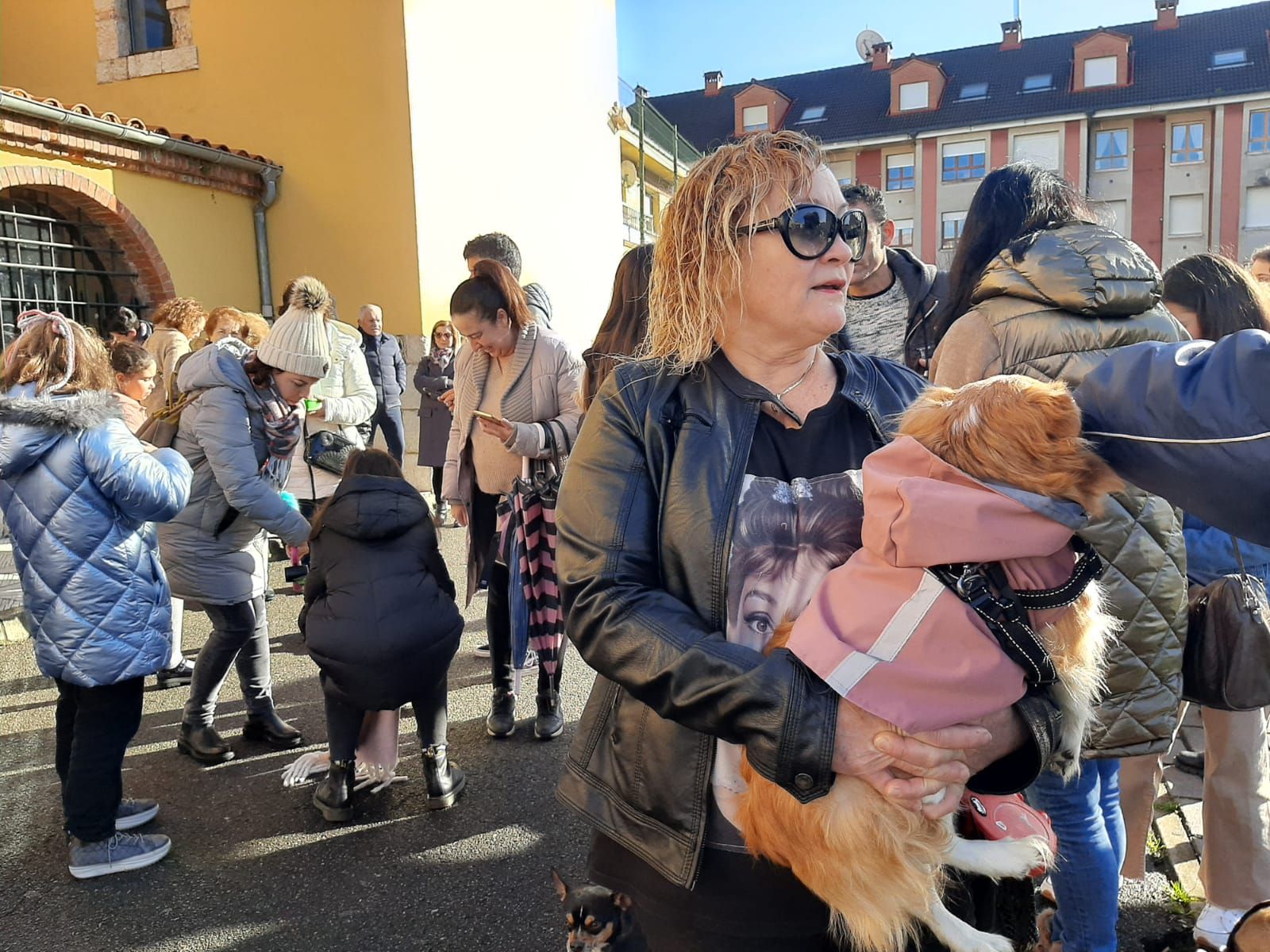 San Antón, hasta la bandera en Lugones: decenas de vecinos llevan a bendecir a sus mascotas