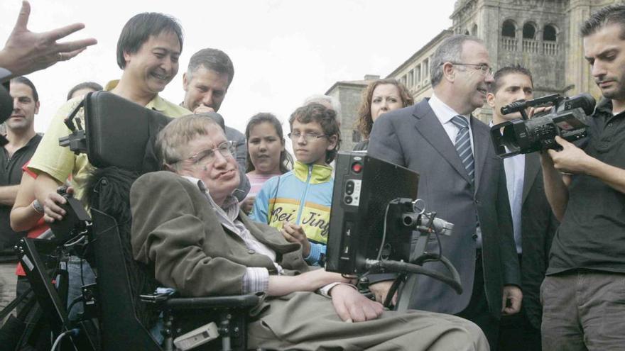 Hawking, en Santiago de Compostela. // Tucho Valdés