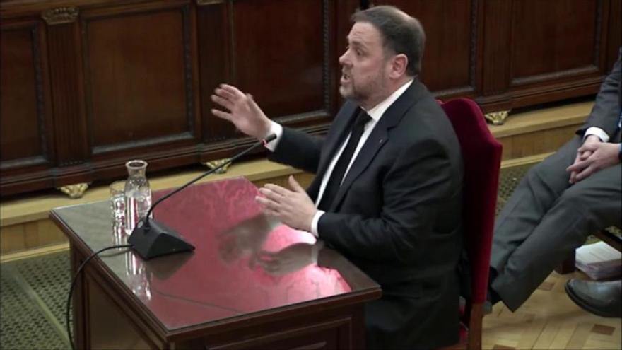 L'exvicepresident del Govern, Oriol Junqueras, es presenta com a "pres polític"