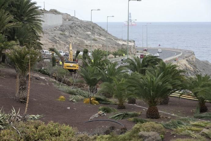 09.12.19. Las Palmas de Gran Canaria. Zona de desprendimientos en la GC-1. Foto: Quique Curbelo  | 12/12/2019 | Fotógrafo: Quique Curbelo