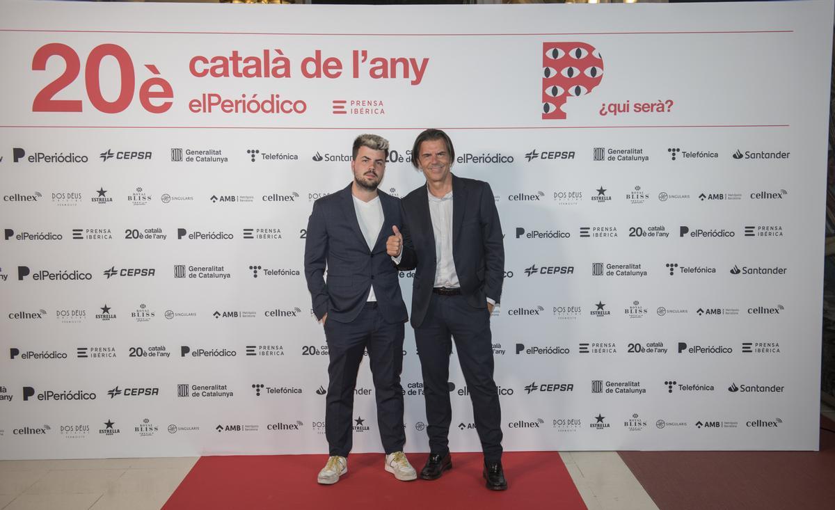 Català de l’Any 2022, en la imagen Joel Bertrán y Carlos Bertrán de Éxito Tv