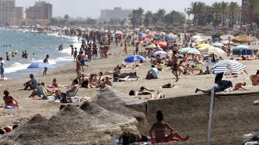 Jornada de playa en Málaga capital.