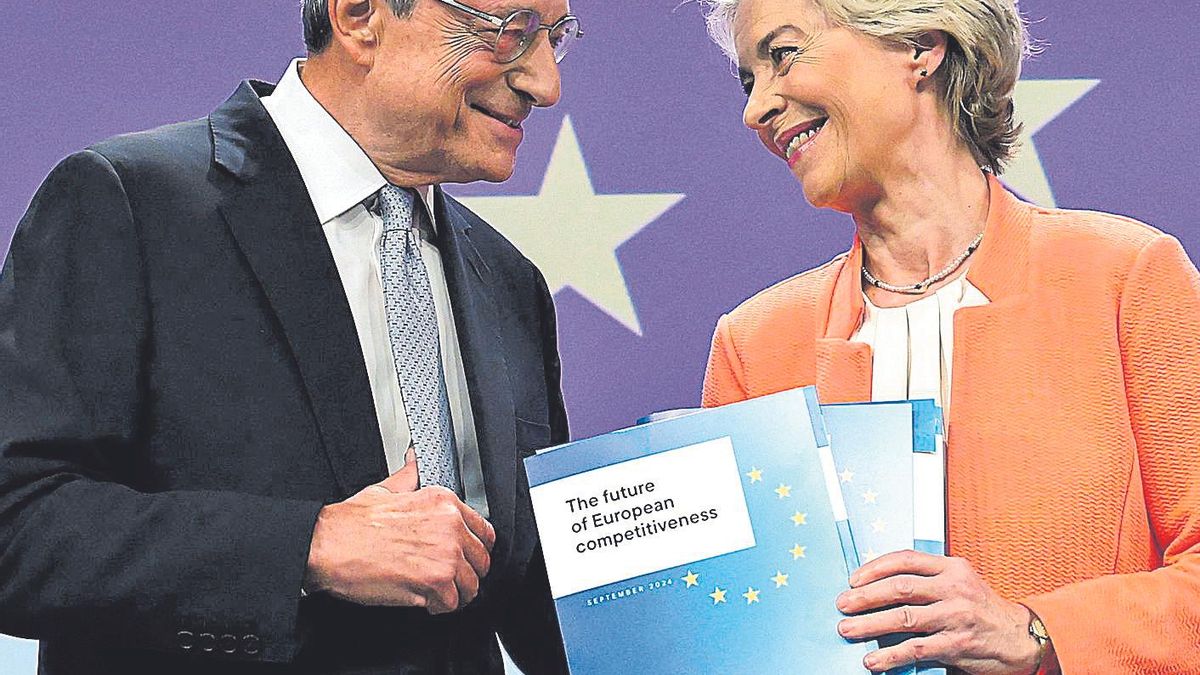 Mario Dragui y Ursula von der Leyen, el 9 de septiembre