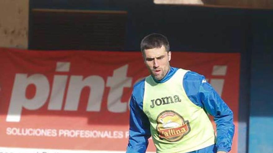 Otero, en un entrenamiento en el Suárez Puerta.