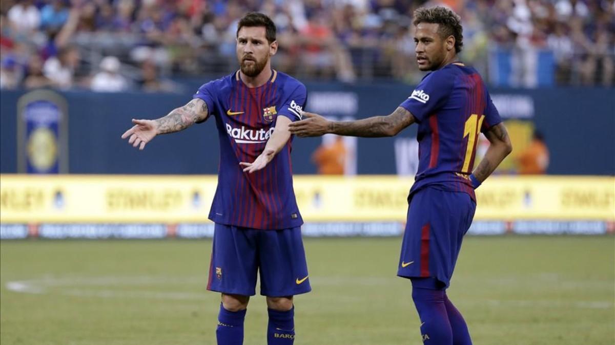Neymar y Messi, en una de sus últimas apariciones juntos en el Barça