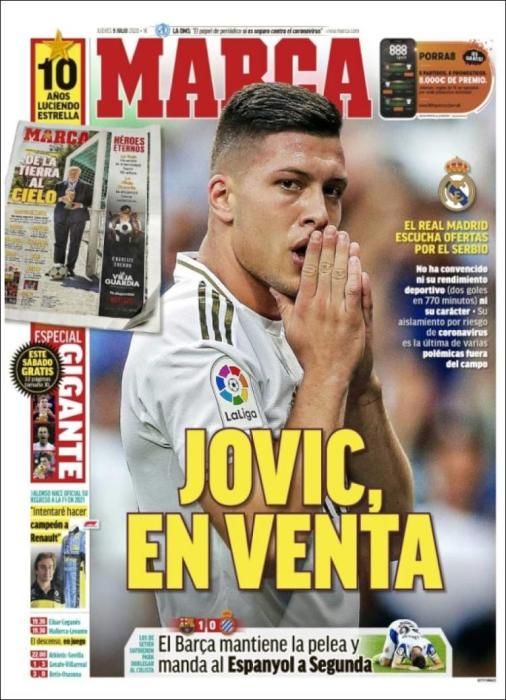 Portada MARCA jueves 9 julio 2020