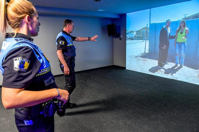 Nueva sala de tiro virtual de la Policía Local de Santa Lucía