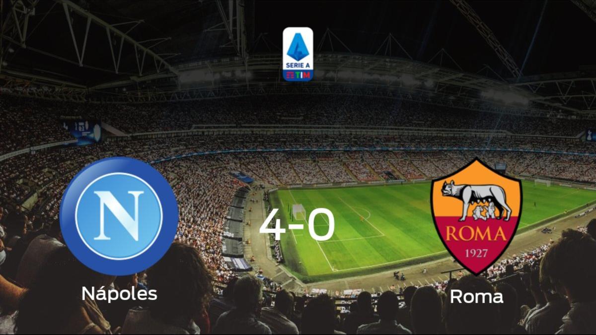 El Nápoles muestra su poderío tras golear a la AS Roma (4-0)