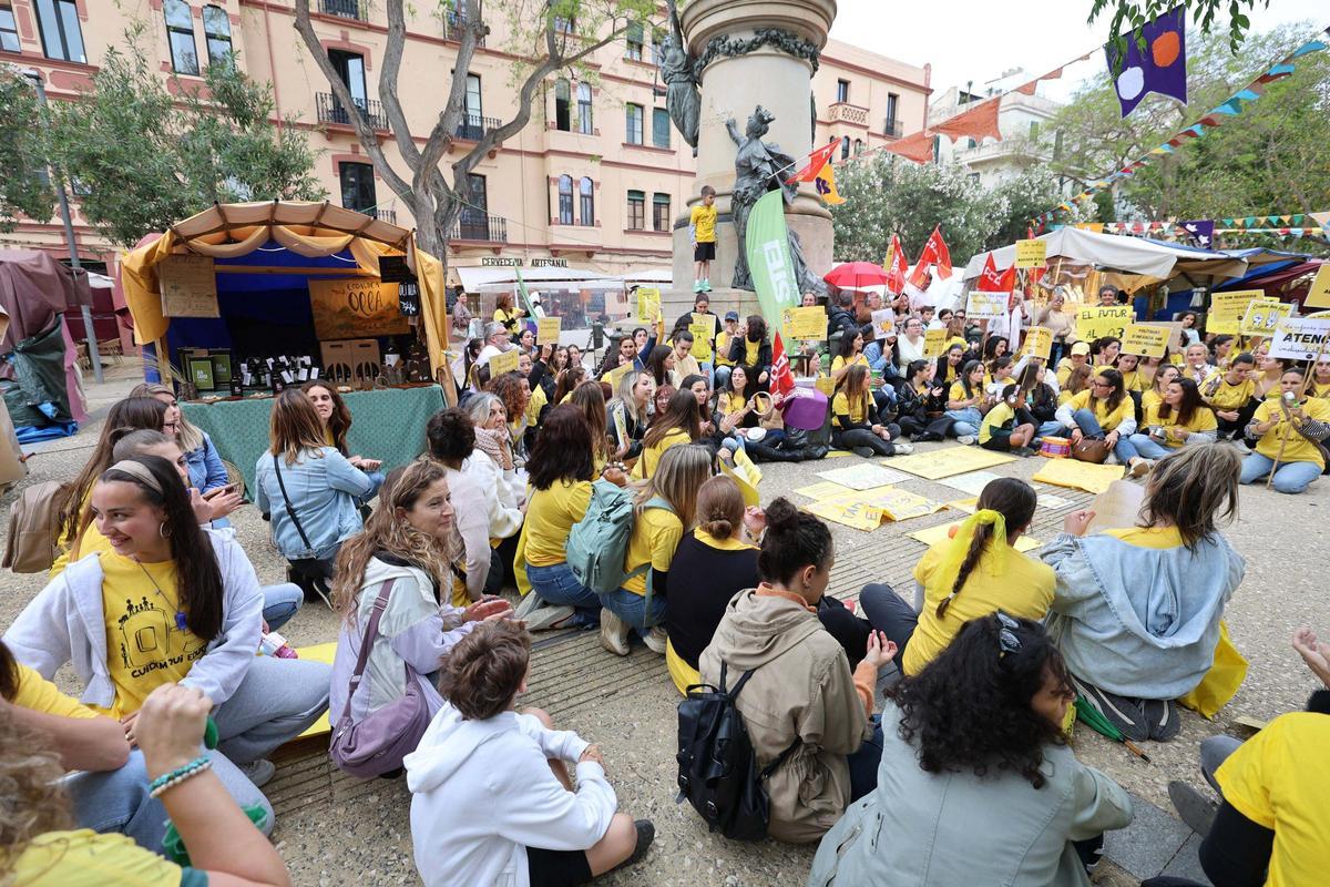 Protesta de las educadoras de Infantil de 0 a 3 años en Ibiza