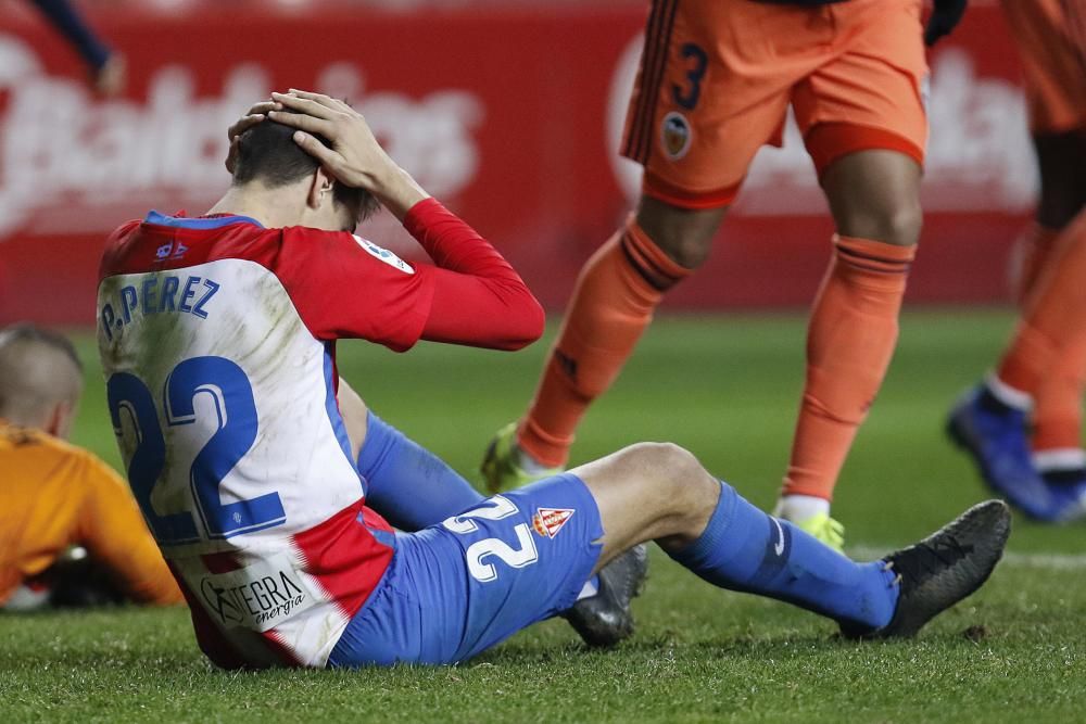 El partido de Copa entre el Sporting y el Valencia, en imágenes