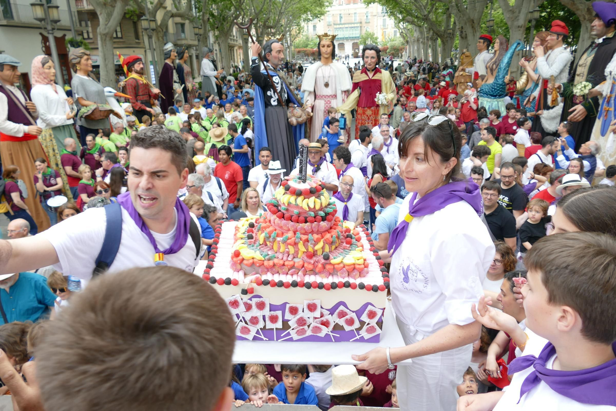 La trobada gegantera de la Diada de Santa Creu celebra els 30 anys dels Amics dels Gegants de Figueres