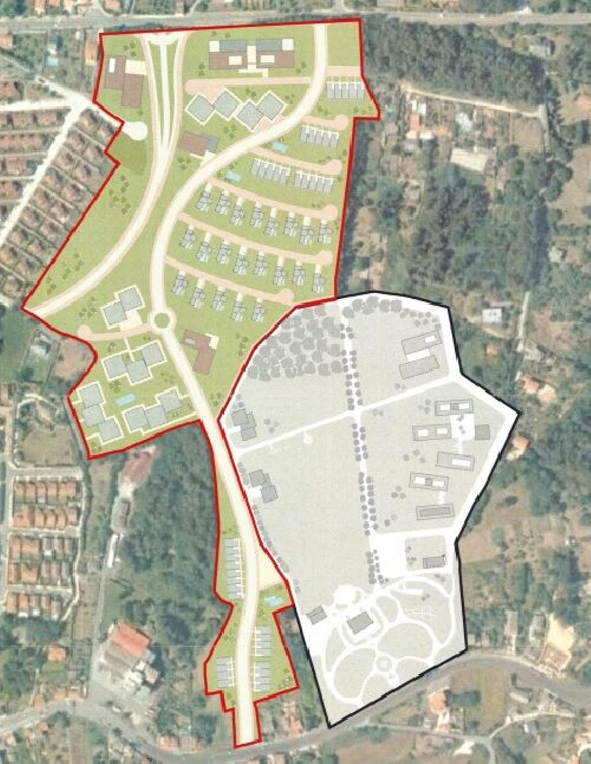 Desarrollo del SUD-6 y el SUD-21 que promueve Las Cadenas Village en Oleiros.
