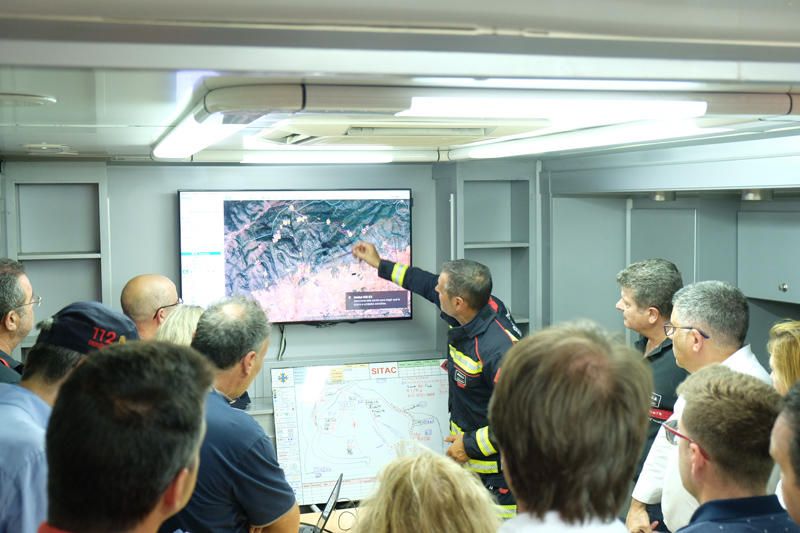 Declarado un incendio en una zona de barranco de Beneixama