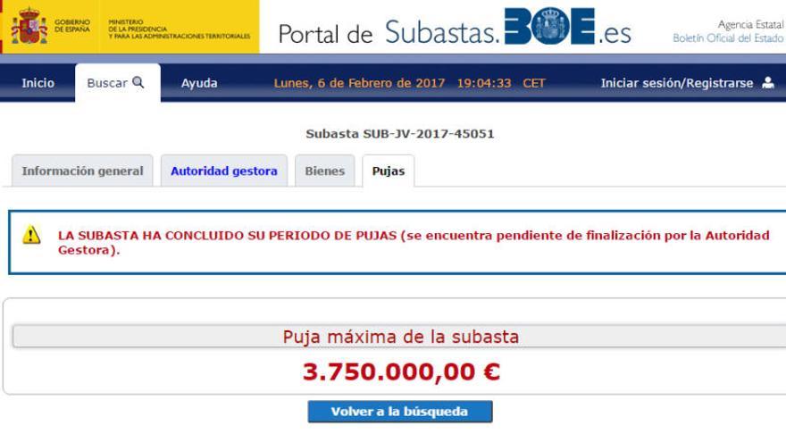 El Rico Pérez, subastado por 3.750.000 euros