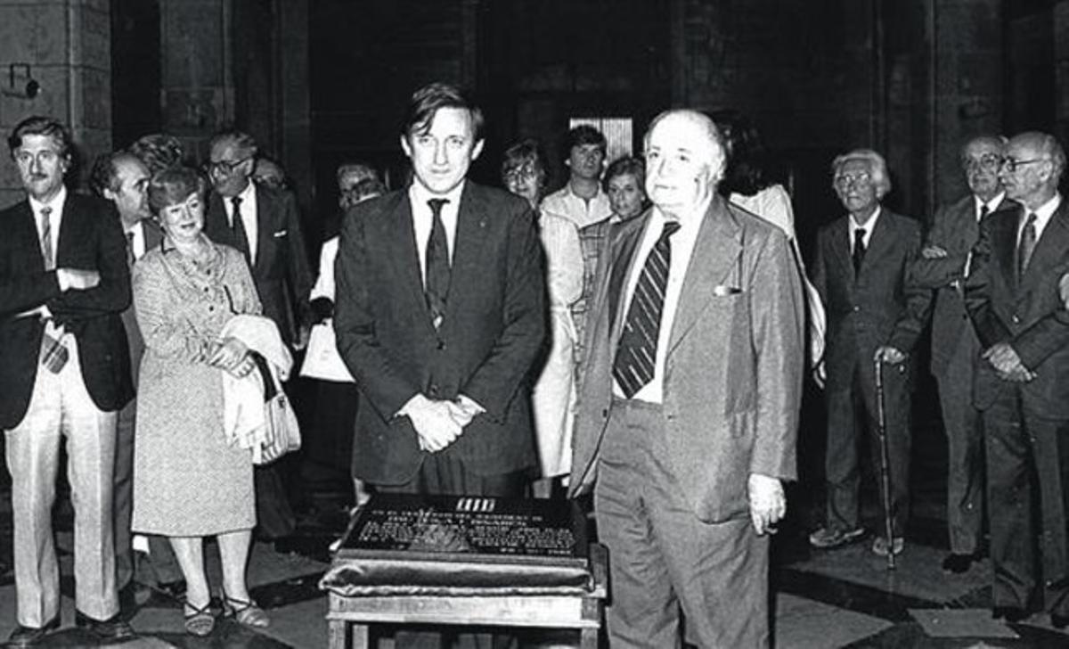 Max Cahner i Ramon Aramon, el 1981.